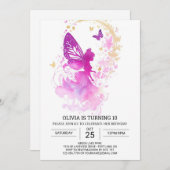 Invitation Histoire fée de la nature (Devant / Derrière)