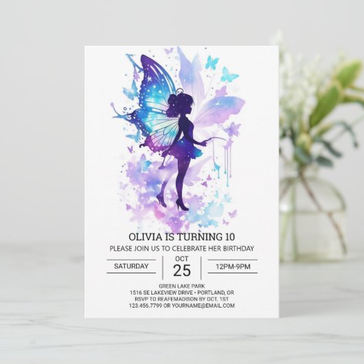 Invitation Histoire fée de la nature (Debout devant)