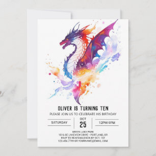 Invitation Histoire magique de dragon