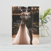 Invitation Histoire mariage blanche simple (Debout devant)