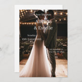 Invitation Histoire mariage blanche simple (Devant / Derrière)