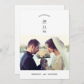 Invitation Histoire Mariage Commençant Une Nouvelle Épopée (Devant / Derrière)