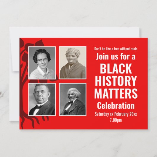 Invitation HISTOIRE NOIRE moderne MOIS, moteur photo (Devant)