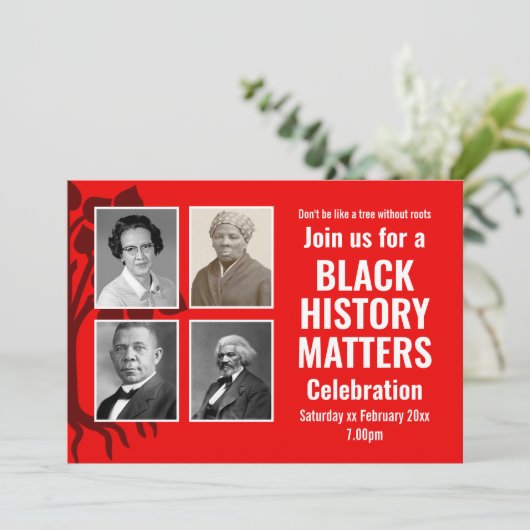 Invitation HISTOIRE NOIRE moderne MOIS, moteur photo (Debout devant)