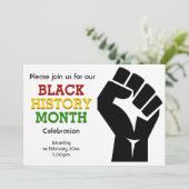 Invitation HISTOIRE NOIRE MOIS Célébration Photo personnalisé (Debout devant)