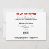 Invitation HISTOIRE NOIRE MOIS Célébration Photo personnalisé (Dos)