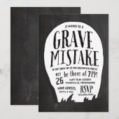 Invitation Histoires de cimetière Fête d'Halloween (Devant / Derrière)