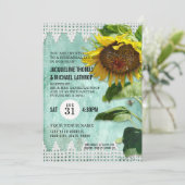 Invitation Hive de clôture en bois peinte à la main (Debout devant)