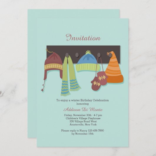 Invitation hiver (Devant / Derrière)