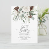 Invitation hiver à feuillage persistant 60e anniversaire célé (Debout devant)