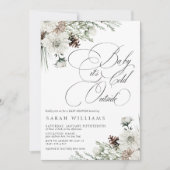 Invitation Hiver À feuillage persistant bébé son froid Baby s (Devant)