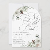 Invitation Hiver À feuillage persistant bébé son froid Baby s (Devant)