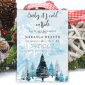 Invitation Hiver à feuillage persistant bébé son froid extéri