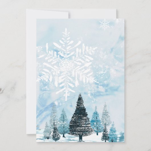 Invitation Hiver à feuillage persistant bébé son froid extéri (Dos)