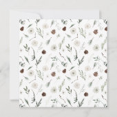 Invitation Hiver À feuillage persistant Élégante Fête des mar (Dos)