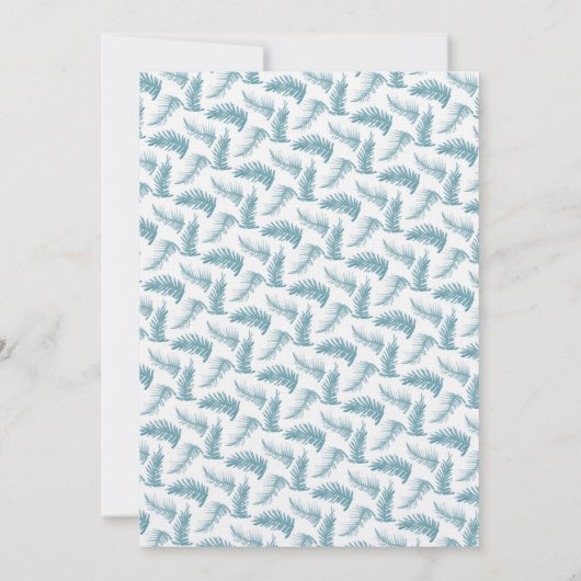 Invitation Hiver à feuillage persistant feuillage aquarelle b (Dos)