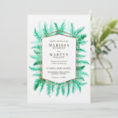 Invitation Hiver à feuillage persistant feuillage aquarelle v (Debout devant)