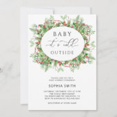 Invitation Hiver à feuillage persistant il fait froid dehors (Devant)