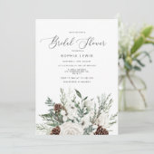 Invitation Hiver à feuillage persistant photo nuptiale (Debout devant)