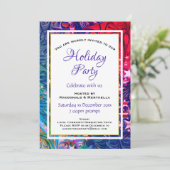 Invitation Hiver Abstrait | Festive Noël FÊTE FÊTE (Debout devant)