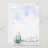 Invitation Hiver Animaux de l'Arctique Anniversaire (Dos)