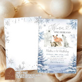 Invitation Hiver Anniversaire Arctique Animaux Premier annive