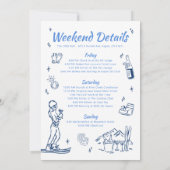 Invitation Hiver Apres Bachelorette de ski (Dos)