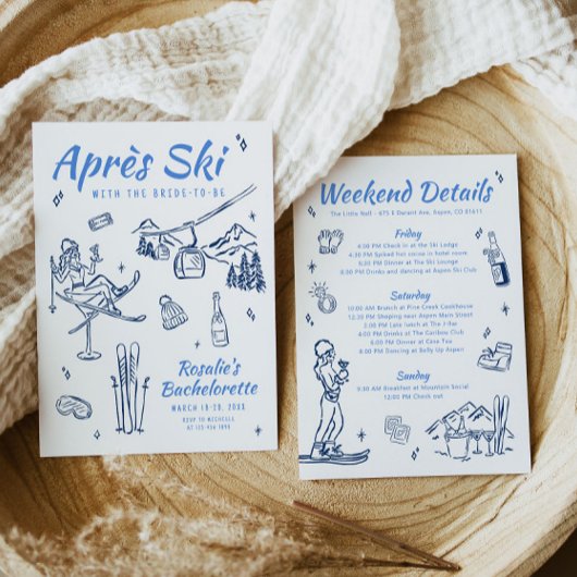 Invitation Hiver Apres Bachelorette de ski