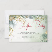 Invitation Hiver après la fête aquarelle verdure (Devant)