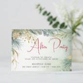 Invitation Hiver après la fête aquarelle verdure (Debout devant)