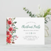 Invitation hiver aquarelle feuillage fête de noël (Debout devant)