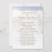 Invitation Hiver Arbres Sympathie Merci 5 x 7 (Dos)