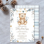 Invitation Hiver Baby shower de flocon de neige de l'ours en