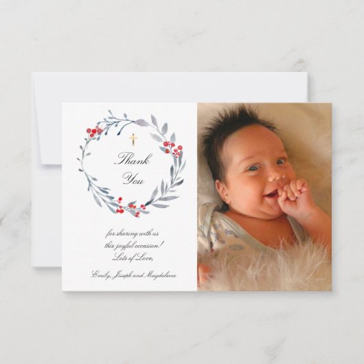 Invitation hiver Baptême merci (Devant)