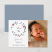 Invitation hiver Baptême merci (Devant / Derrière)