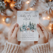Invitation Hiver Bébé boisé Il fait froid dehors Baby shower