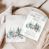 Invitation Hiver Bébé boisé Il fait froid dehors Baby shower
