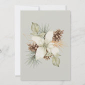 Invitation Hiver Beige Elegant Mariage Script (Dos)