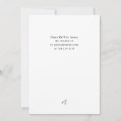 Invitation Hiver Blanc Floral & Pine Noël ou Fêtes (Dos)