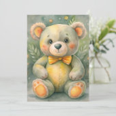 Invitation Hiver bleu avec cerfs (Debout devant)