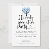 Invitation Hiver Bleu Joyeux Jamais Après L'Invit Mariage De (Devant)
