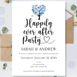Invitation Hiver Bleu Joyeux Jamais Après L'Invit Mariage De
