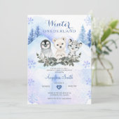 Invitation Hiver Blue Arctic Mountain Onedeland Anniversaire (Debout devant)