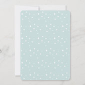 Invitation Hiver Bois Animaux Baby shower virtuel bleu (Dos)