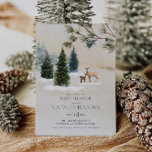 Invitation Hiver Bois Baby shower neutre pour les femmes<br><div class="desc">Invitation au Baby shower neutre pour les forêts d'hiver. Conçu avec une aquarelle paysage de forêt enneigée. Cliquez sur Personnaliser pour modifier tout le texte. Objets correspondants dans notre magasin Cava Party Design.</div>