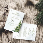 Invitation Hiver Bois bébé il fait froid baby shower extérieu