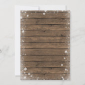 Invitation Hiver Bois Chaussettes de Noël Révélation de genre (Dos)