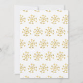 Invitation Hiver Camion Blanc & Or Floral Anniversaire (Dos)