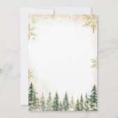 Invitation Hiver Camion Bois Baby shower forestier (Dos)