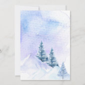 Invitation Hiver Camion Snowflakes Baby shower forestier (Dos)